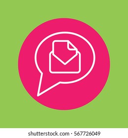 envelope letter mail email line icon