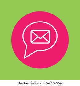 envelope letter mail email line icon