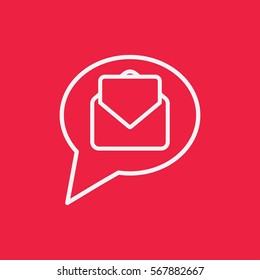 envelope letter mail email line icon