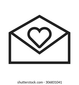 Envelope, letter, mail icon vector image. Can also be used for wedding. Suitable for use on web apps, mobile apps and print media.