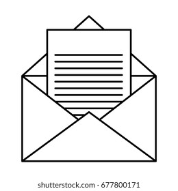 envelope and letter page icon 
