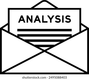 Envelope and letter sign with word analysis as the headline