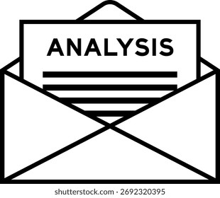 Envelope and letter sign with word analysis as the headline