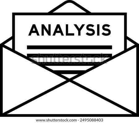 Envelope and letter sign with word analysis as the headline