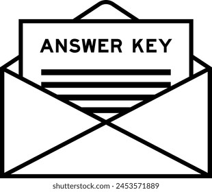 Envelope and letter sign with word answer key as the headline