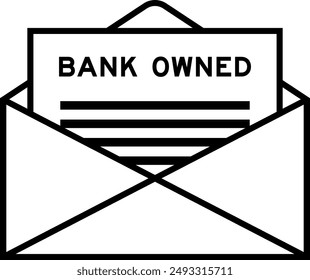 Envelope and letter sign with word bank owned as the headline