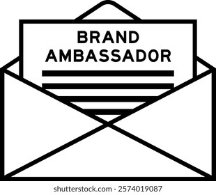 Envelope and letter sign with word brand ambassador as the headline