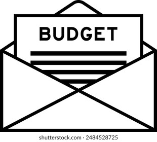 Envelope and letter sign with word budget as the headline