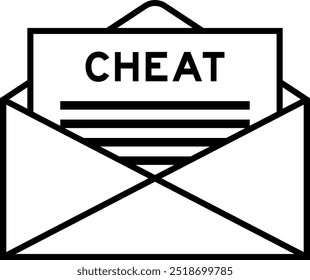 Envelope and letter sign with word cheat as the headline