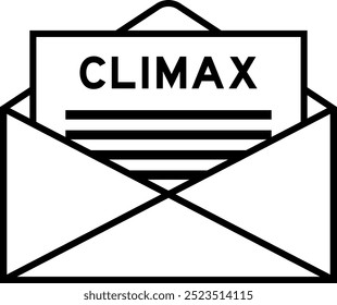 Envelope and letter sign with word climax as the headline