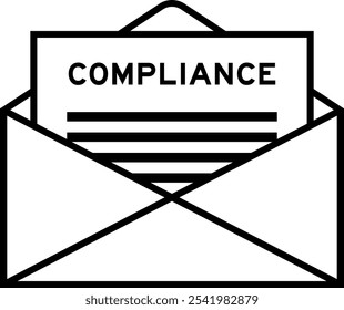 Envelope and letter sign with word compliance as the headline