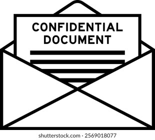 Envelope and letter sign with word confidential document as the headline