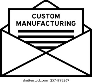 Envelope and letter sign with word custom manufacturing as the headline