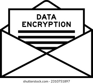 Signo de sobres y letras con cifrado de datos de palabras como titular