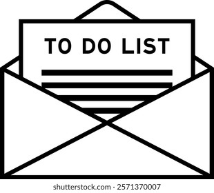 Envelope and letter sign with word to do list as the headline