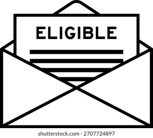 Envelope e sinal de letra com palavra qualificada como título