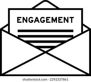 Envelope and letter sign with word engagement as the headline