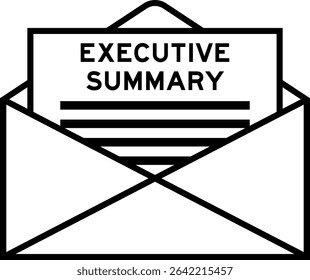 Envelope and letter sign with word executive summary as the headline