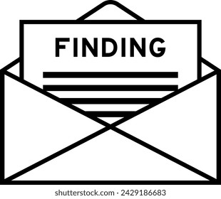 Envelope and letter sign with word finding as the headline