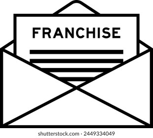 Envelope and letter sign with word franchise as the headline