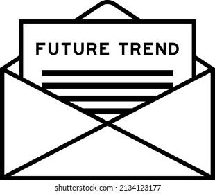Envelope and letter sign with word future trend as the headline