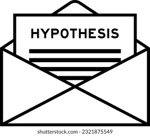 Envelope and letter sign with word hypothesis as the headline