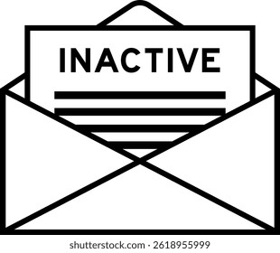 Envelope and letter sign with word inactive as the headline