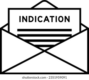Envelope and letter sign with word indication as the headline