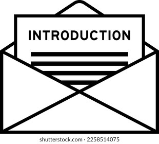Envelope and letter sign with word introduction as the headline