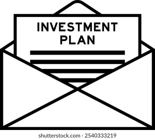 Envelope and letter sign with word investment plan as the headline