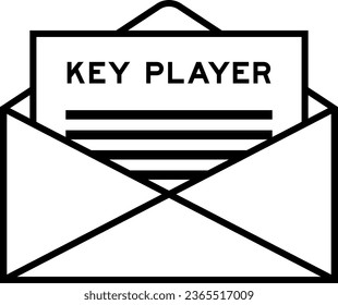 Envelope and letter sign with word key player as the headline