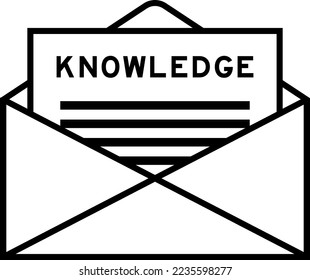 Signo de sobres y letras con conocimiento de palabra como titular
