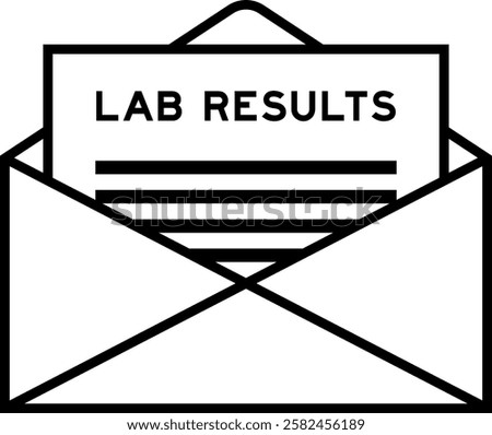Envelope and letter sign with word lab results as the headline