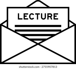 Envelope and letter sign with word lecture as the headline