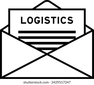 Envelope and letter sign with word logistics as the headline