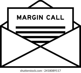 Signo de sobres y letras con llamada al margen de palabras como titular