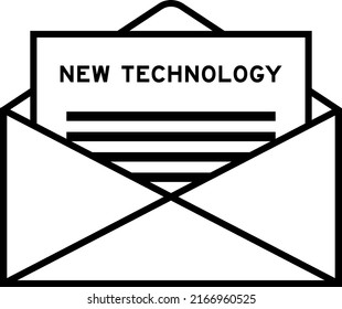 Envelope and letter sign with word new technology as the headline