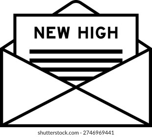 Envelope and letter sign with word new high as the headline