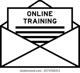 Envelope and letter sign with word online training as the headline