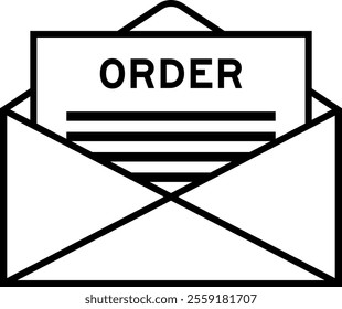 Envelope and letter sign with word order as the headline