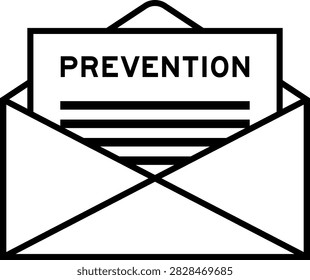 Envelope and letter sign with word prevention as the headline