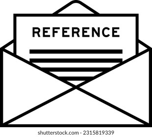 Envelope and letter sign with word reference as the headline