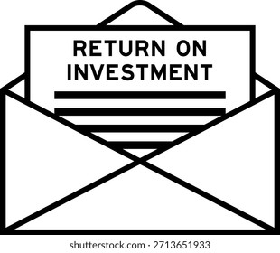 Sobre y letrero con la palabra retorno de la inversión como titular