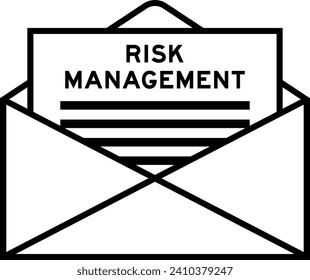 Envelope and letter sign with word risk management as the headline