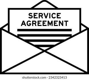 Envelope and letter sign with word service agreement as the headline