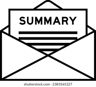 Envelope and letter sign with word summary as the headline