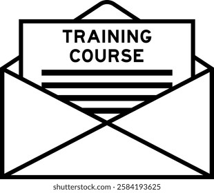 Envelope and letter sign with word training course as the headline