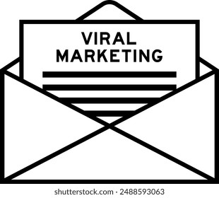 Envelope and letter sign with word viral marketing as the headline