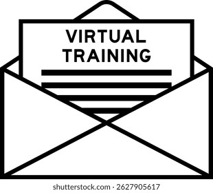 Envelope and letter sign with word virtual training as the headline