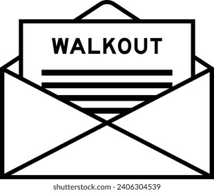 Envelope and letter sign with word walkout as the headline
